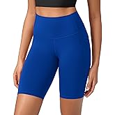 ODODOS Women's High Waist Lounge Yoga Shorts with Pockets, 4"/6"/8"/10" Buttery Soft Biker Shorts
