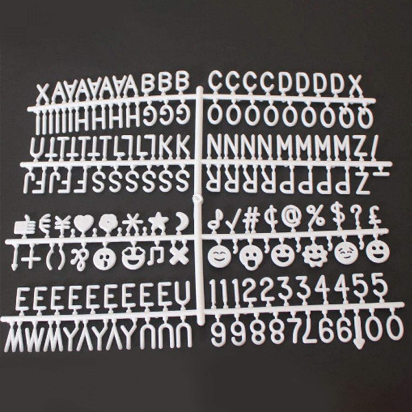 MOVKZACV 3/4 Inch Letters for Flet Letter Boards, includes Letter, Numbers, Characters, Alphabets and Emojis for letterboard, Word Board, Message Board, Letter Sign, Changeable