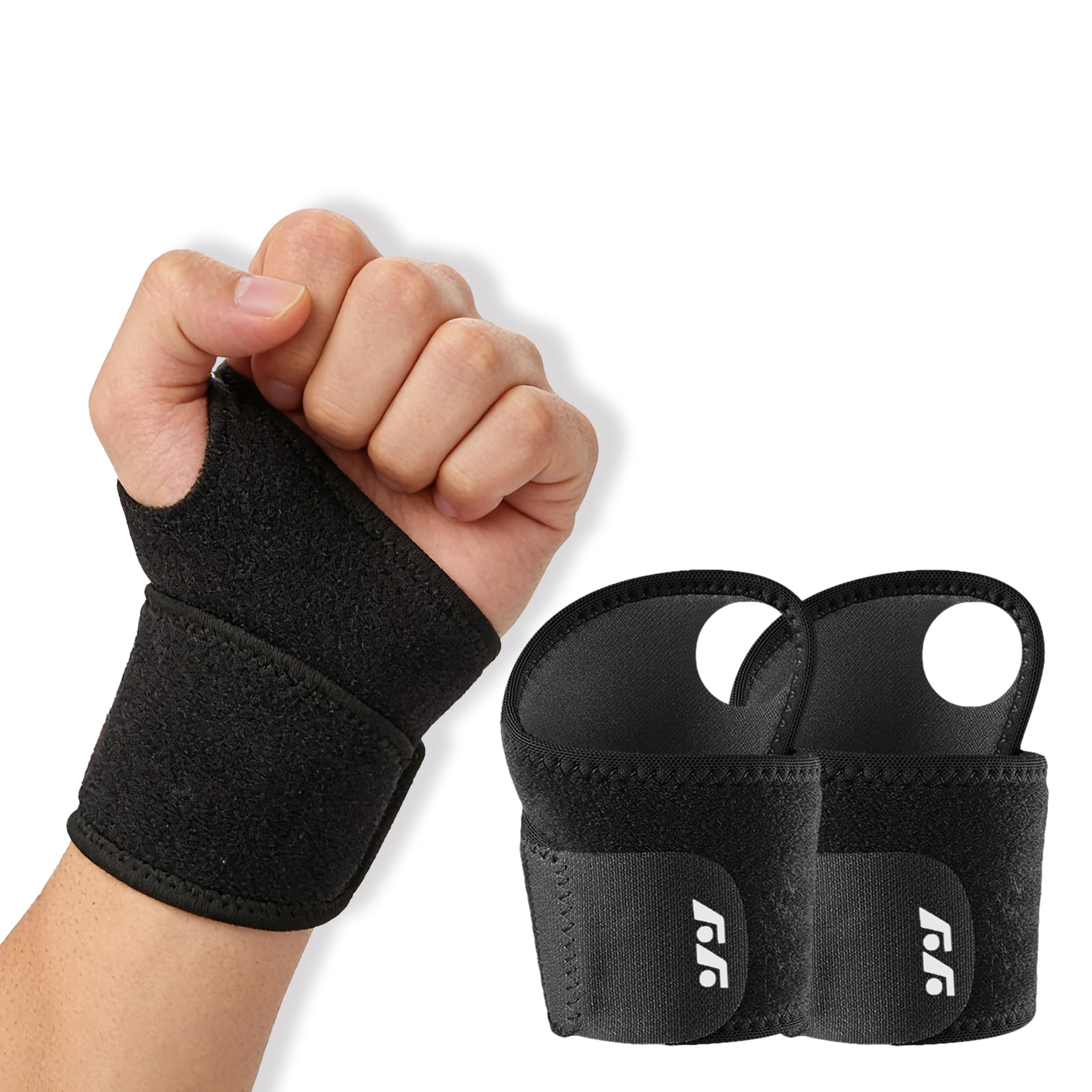 Ovyuzhen Wrist Compression Strap and Support Wrist Brace Sport Unisex One Size Adjustable for Fitness, Weightlifting, Tendonitis, Carpal Tunnel Arthritis, Wrist Pain Relief