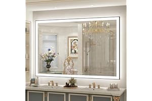 SMIROR 60x 40 Black Framed LED Bathroom Mirrors, Smart Vanity Mirrors with Lights, Front Lighted and Backlit, Dimmable, Anti-Fog, Shatterproof, ETL Listed (Horizontal/Vertical)