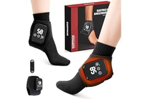 EURPMASK CHOOSE THE COLOR OF EUROPE Foot Renew Massager for Neuropathy, 3-in-1 Cordless & Portable Foot and Ankle Massager for Heel, Arch & Ankle Relief, 3-Level Vibration & Heat, Ideal Gift, Includes Extension Strap (Black)