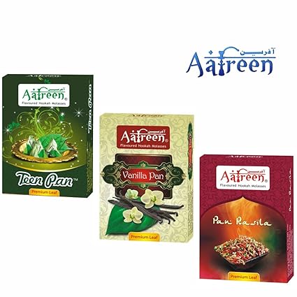 Aafreen Hookah Molasses Exotic Hookah Flavours/Paan Mashup (Teen, Vanila and Rasila) - Pack of 3