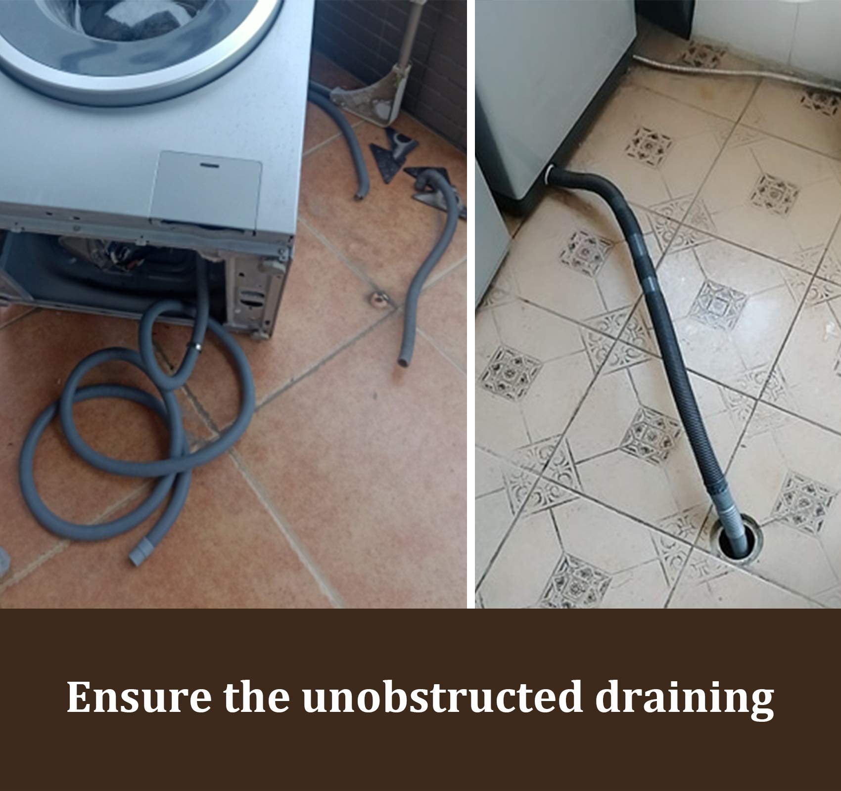 Dishwasher Drain Hose, 1Plusselect Dishwasher Drain Hose Extension Kits With Elbow, 8 FT Universal Replacement Discharge Hose Fits 5/8 Inch 7/8 Inch or 1 Inch OD Drain Outlet for Dishwasher