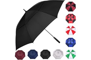 MRTLLOA Extra Large Golf Umbrella, 54/62/68/72 Inch Automatic Open, Oversize Double Canopy Vented Windproof Waterproof Sports Umbrellas for Rain