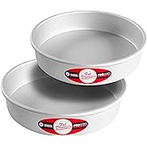Fat Daddio's Anodized Aluminum Round Cake Pans, 2 Piece Set, 9 x 2 Inch