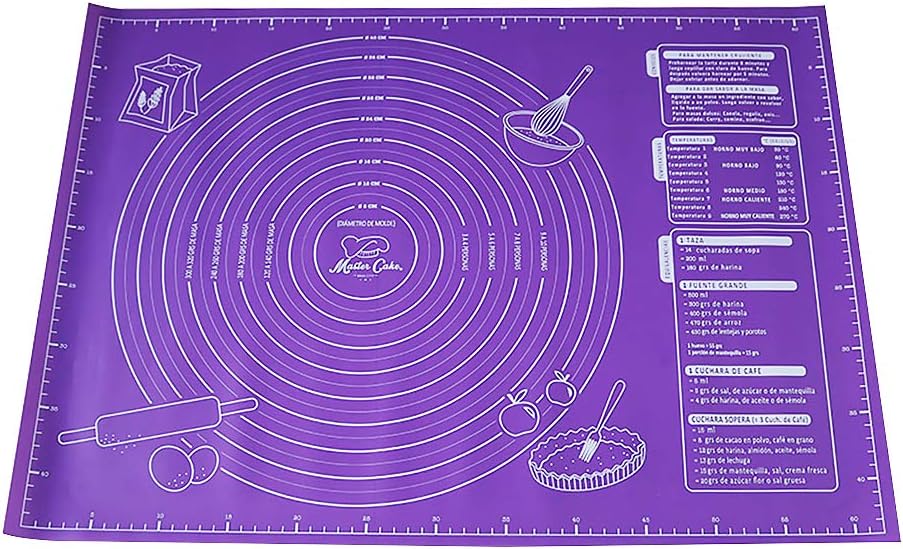 Fornateu Non-stick Dough Rolling Mat Baking Silicone Pad Cupcake Dessert Fondant Kneading Mat Baking Tool