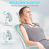 nasPaluro Office Desk Chair Green Ergonomic High Back with Adjustable Headrest view 6