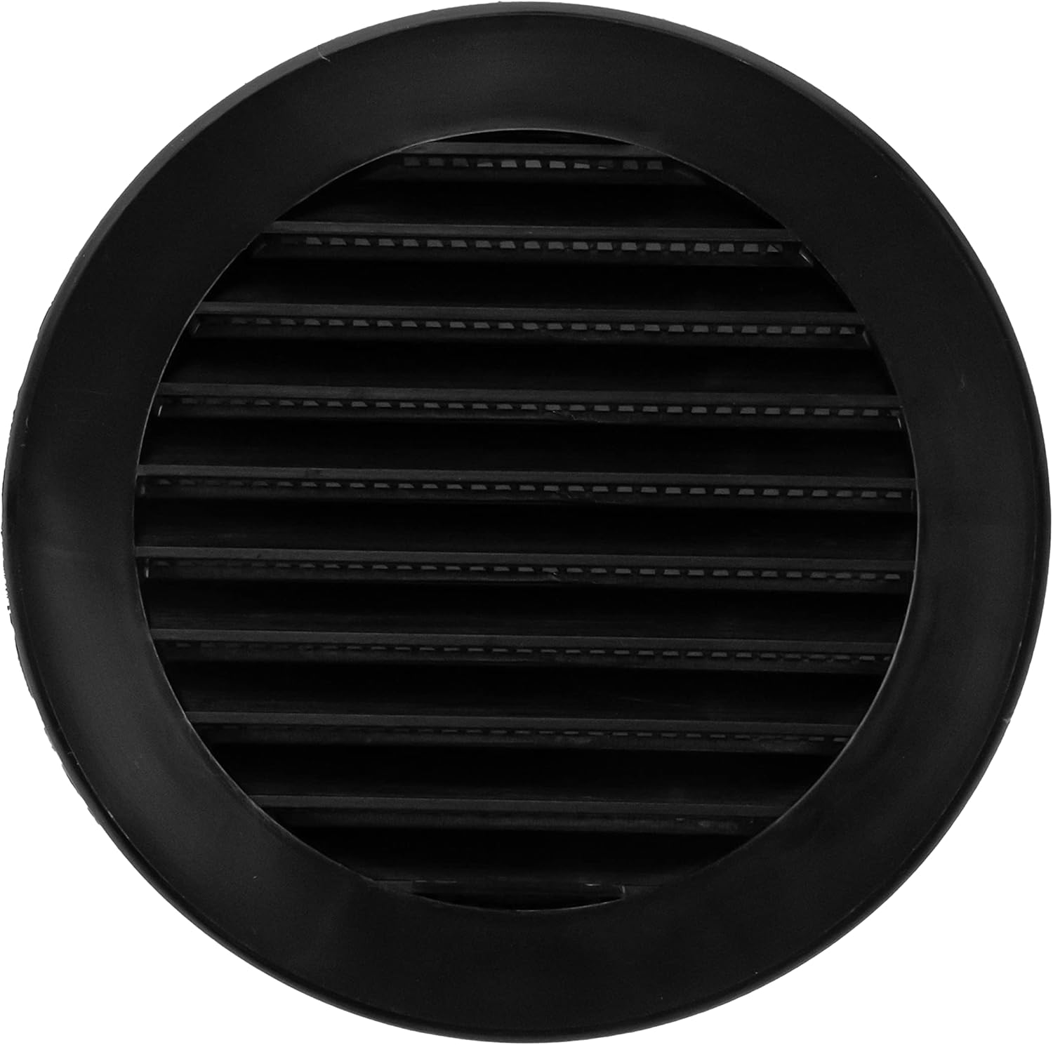 Registers, Grilles & Vents - Vent Systems 4'' Inch Black Soffit Vent Cover - Round Air Vent Louver - Grill Cover - Built-in Insect Screen - HVAC Vents for Bathroom, Home Office, Kitchen