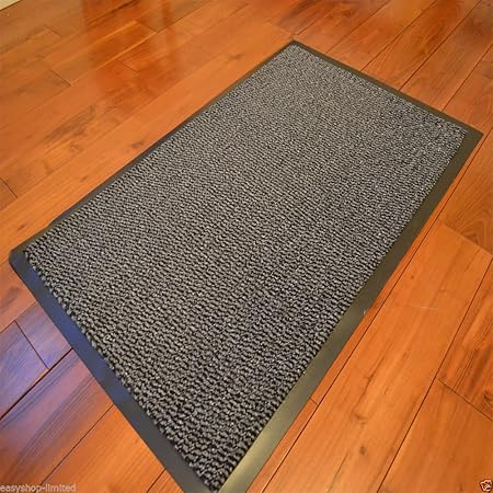 Heavy Duty Non Slip Dirt Barrier Large Small Entrance Floor Door Mats Office New 60 X 90cm Door Mat Grey Black Amazon Co Uk Kitchen Home
