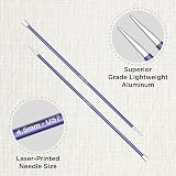 KnitPro Zing Single Pointed Needles 10" 4.50mm | Aluminum Lightweight view 2