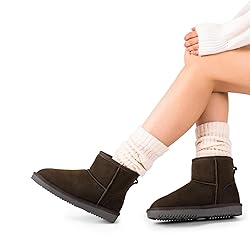 DREAM PAIRS Snow Boots for Women Genuine Suede Faux