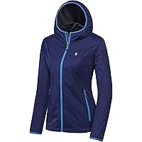 Little Donkey Andy Women's Lightweight Hooded Softshell Jacket for Running Travel Hiking, Windproof, Water Repellent