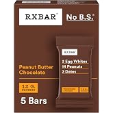 RXBAR Protein Bars, Protein Snack, Snack Bars, Peanut Butter Chocolate, 9.1oz Box (5 Count)