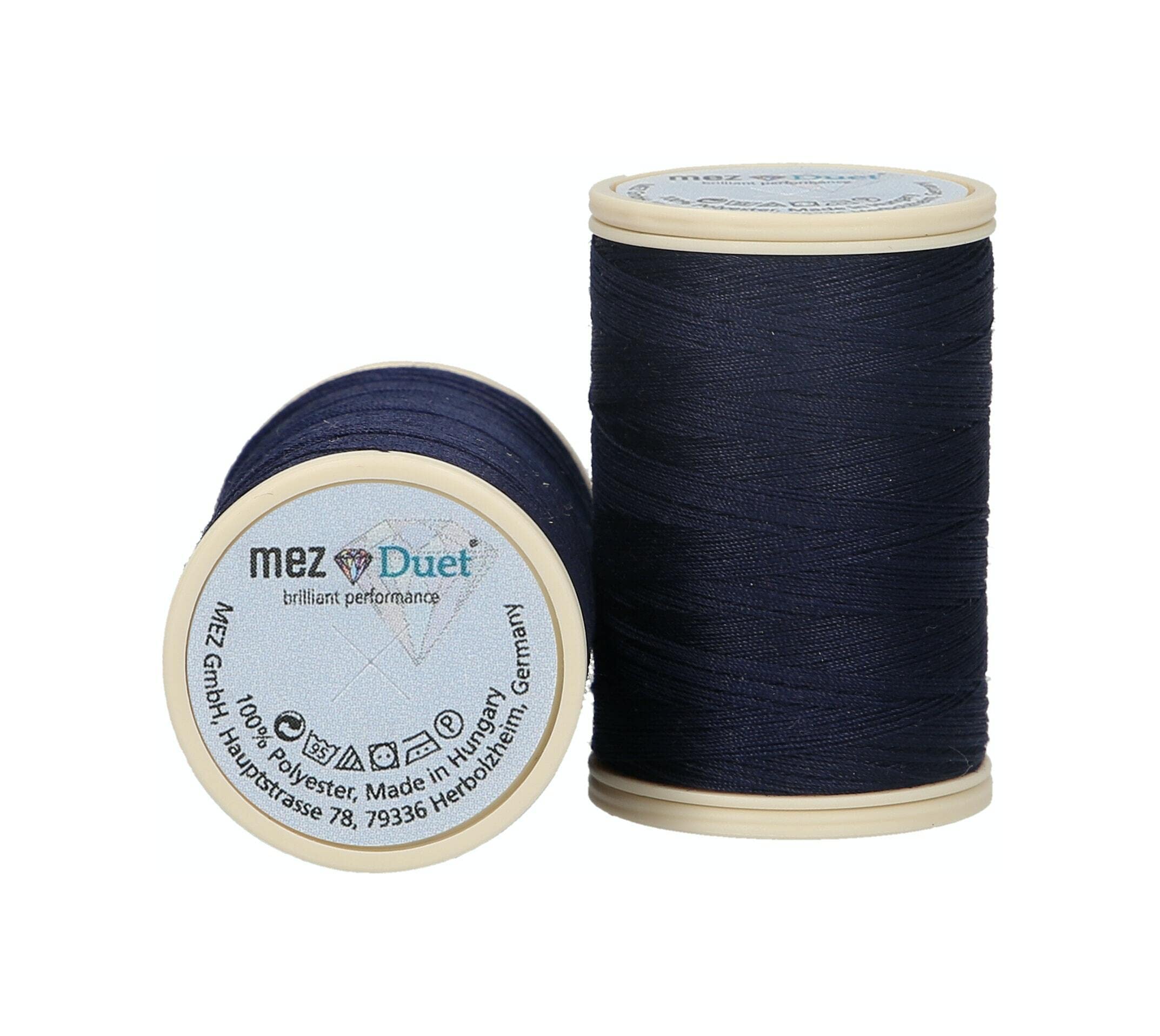MEZ Sewing Thread, Polyester, 09068 Dark Blue, Dunkelblau — image 1