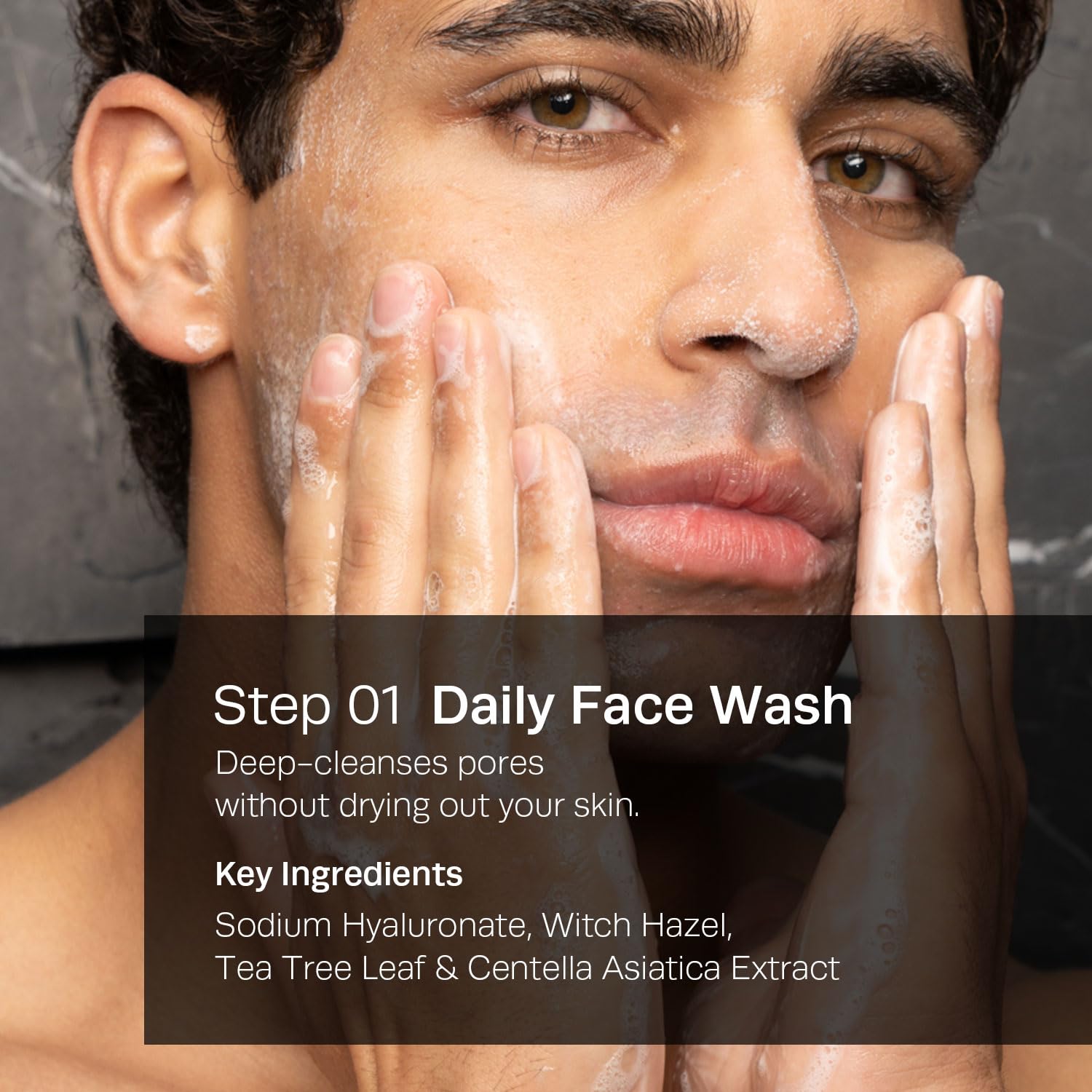 HommeFace Men’s Daily Trio 3-Step Daily Routine Set with Face Wash, Herbal Spray Toner & Moisturizer - Korean Skincare Technology with CICA, Tea Tree Leaf & Witch Hazel Extracts, for All Skin Types
