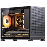 JONSBO D32 PRO Micro-ATX PC Case,High Compatibility Mini Desktop Case,A/B Mode for MB, Support MATX Back-Connect/BTF MB,365mm GPU/240AIO/163mm Air Cooler,ATX/SFX PSU, USB3.2 PC Gaming case,Black