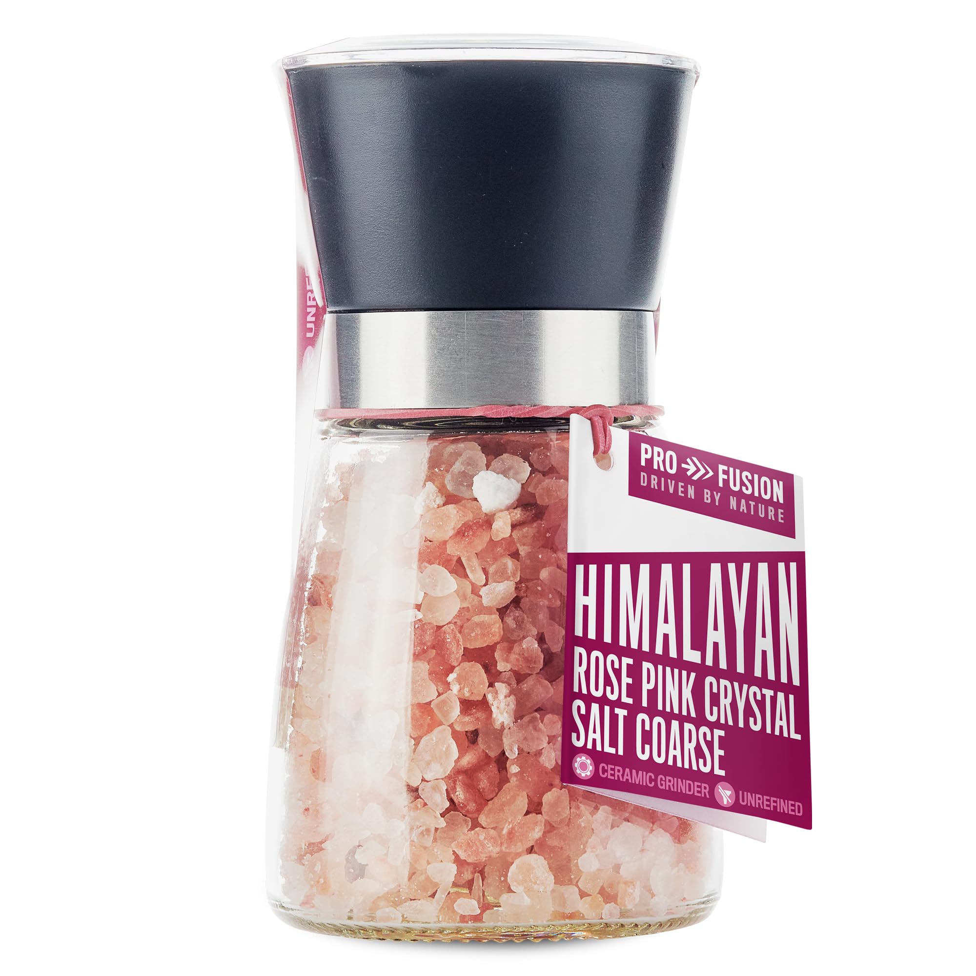 Profusion Himalayan Rose Pink Salt Round Mill - Coarse 200g