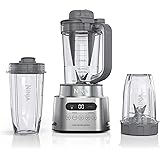 Ninja SS151 TWISTi Blender DUO, High-Speed 1600 WP Smoothie Maker & Nutrient Extractor* 5 Functions Smoothie, Spreads & More,