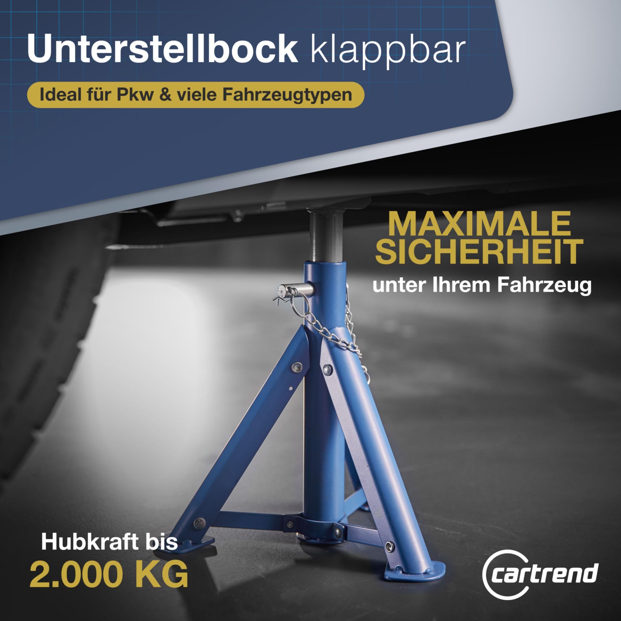 CARTREND 50290 Unterstellbock Abstellbock 100mm 100mm 270mm manuell 1.77kg 2