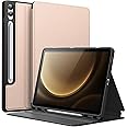JETech Case for Samsung Galaxy Tab S9 FE+ / S9 FE Plus 12.4-Inch with S Pen Holder, Slim Folio Stand Protective Tablet Cover, Multi-Angle Viewing (Rose Gold)
