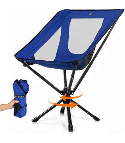 Amazon.com: TCEK Portable Camping Chair - SwivelCore 180 Swivel