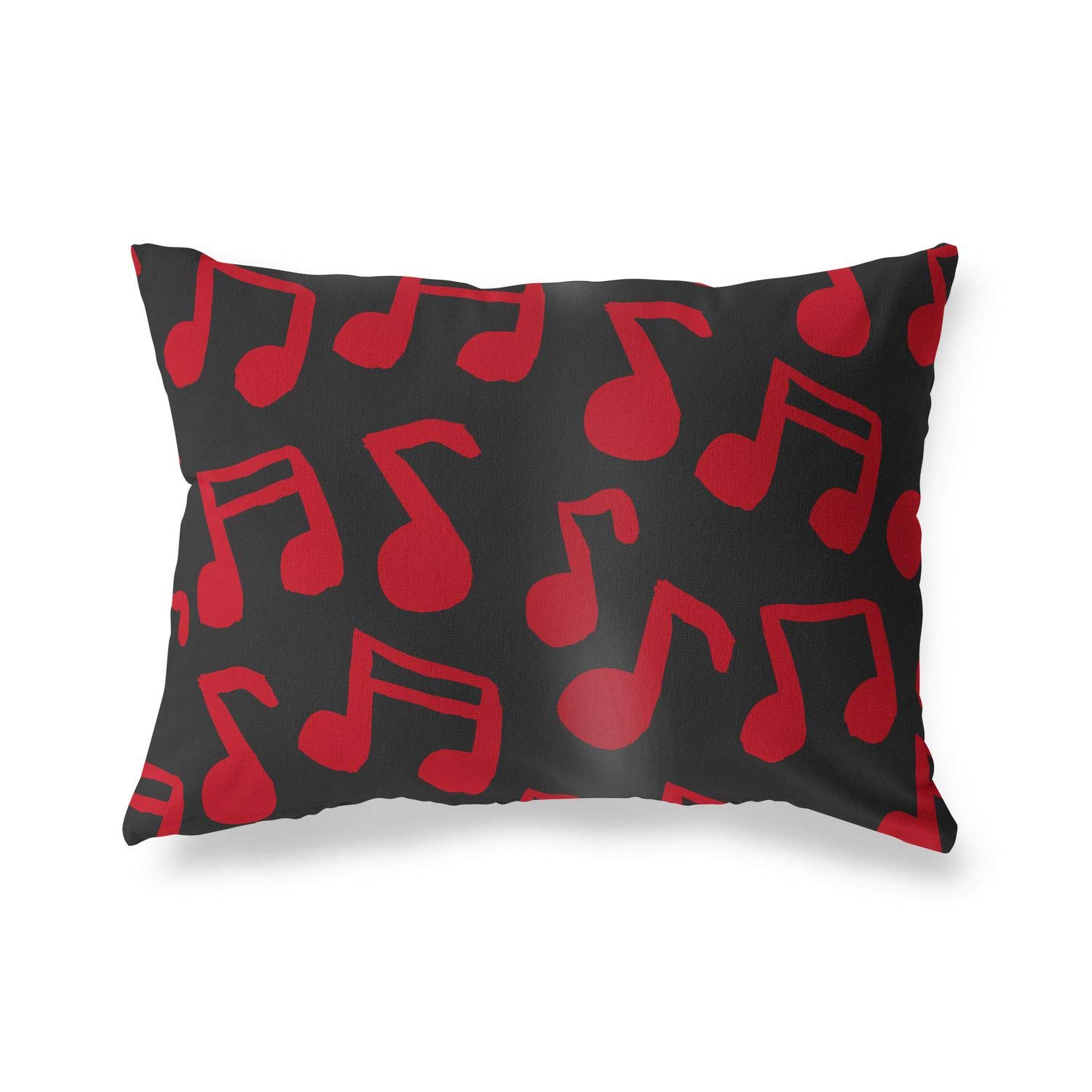 Bonamaison Decorative Cushion Cover Red & Black, Throw Pillow Covers, Home Decorative Pillowcases for Livingroom, Sofa, Bedroom, Size: 35x50 Cm - Designed and Manufactured in Turkey