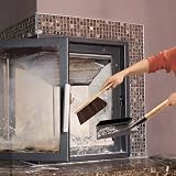 Esoes Fireplace Shovel Brush Set Long Wooden Handle Ash Dust Pan + Gloves view 4