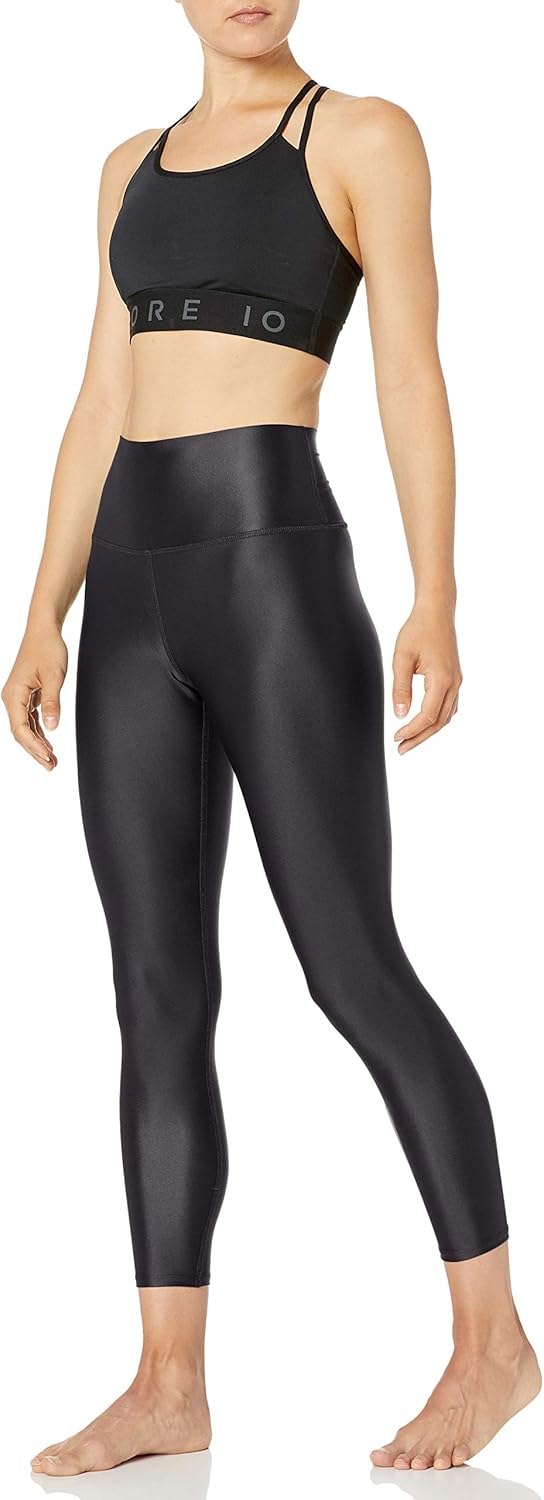  Brand - Core 10 Women's Icon Series Liquid Shine High Waist Yoga 7/8 Crop Legging: Clothing