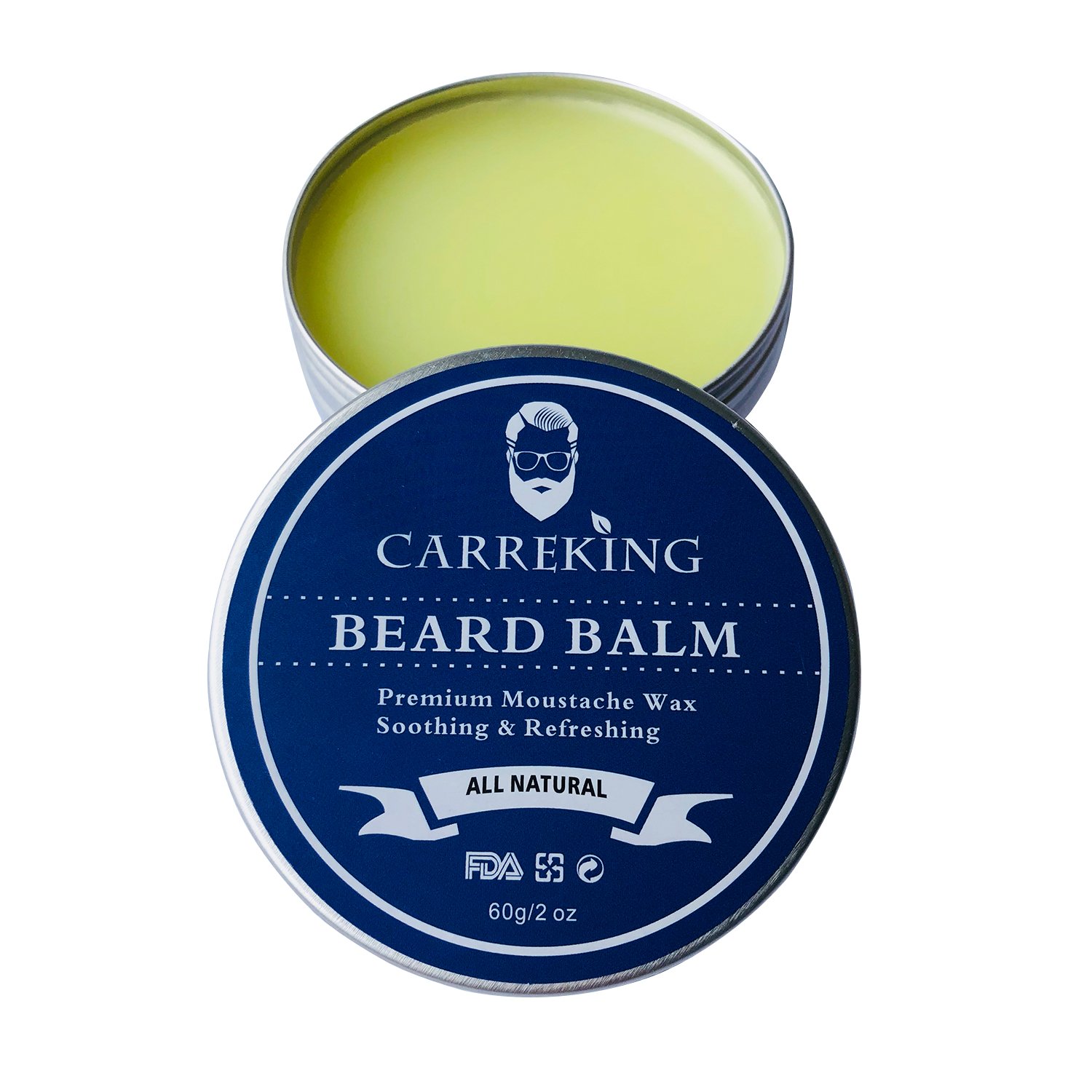 Beard Balm for Men, Carreking Premium Beard Butter, Beard Wax, Best Styling Softener Growth Cream Moisturizer Cologne Beard Mustache Wax (Cologne)