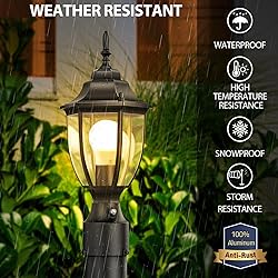 Lamomo Dusk to Dawn Outdoor Post Lights, Waterproof