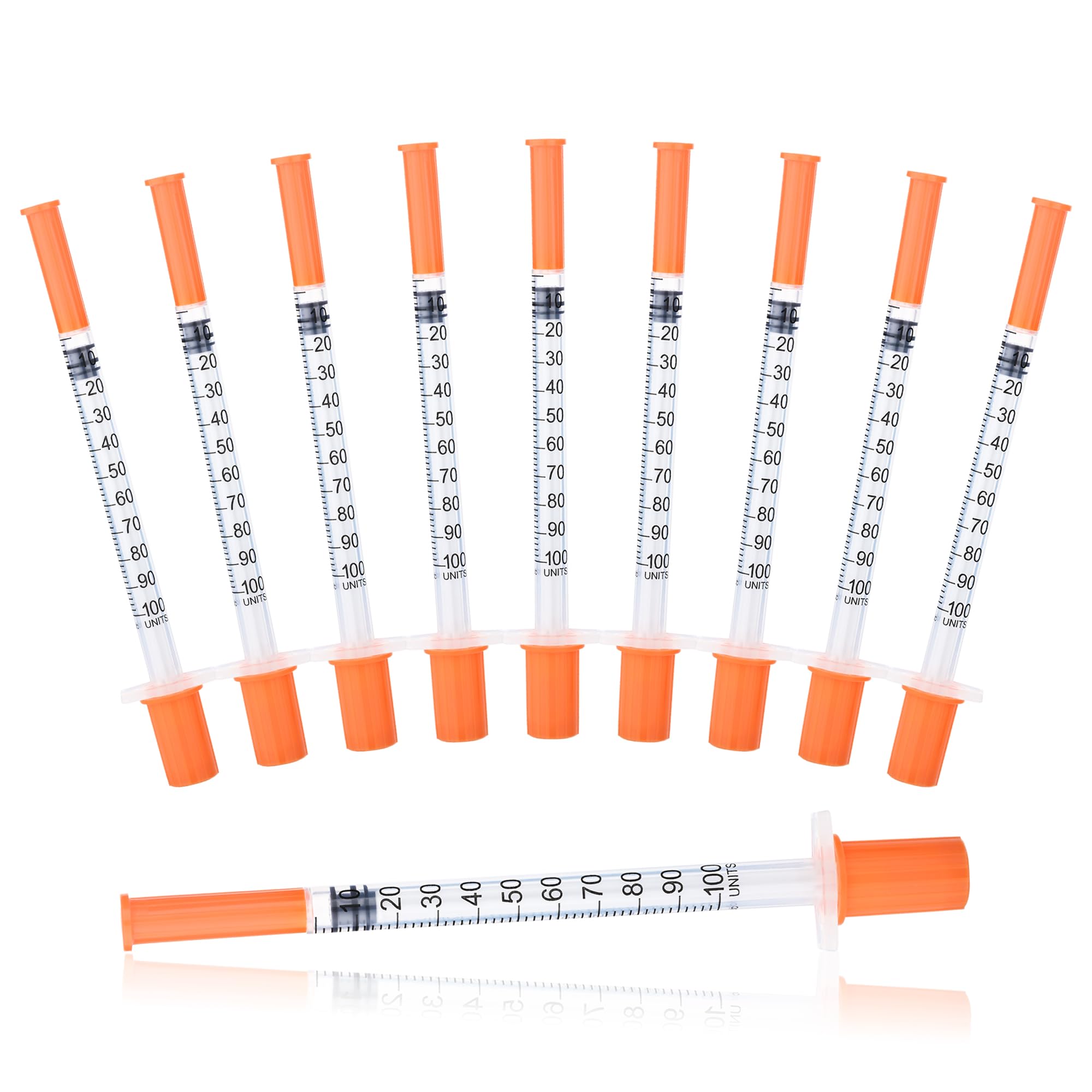 Photo 1 of 1ml/cc Syringe 29G 5/16 Inch (8mm) Disposable Syringes, Individually Wrapped, Pack of 100