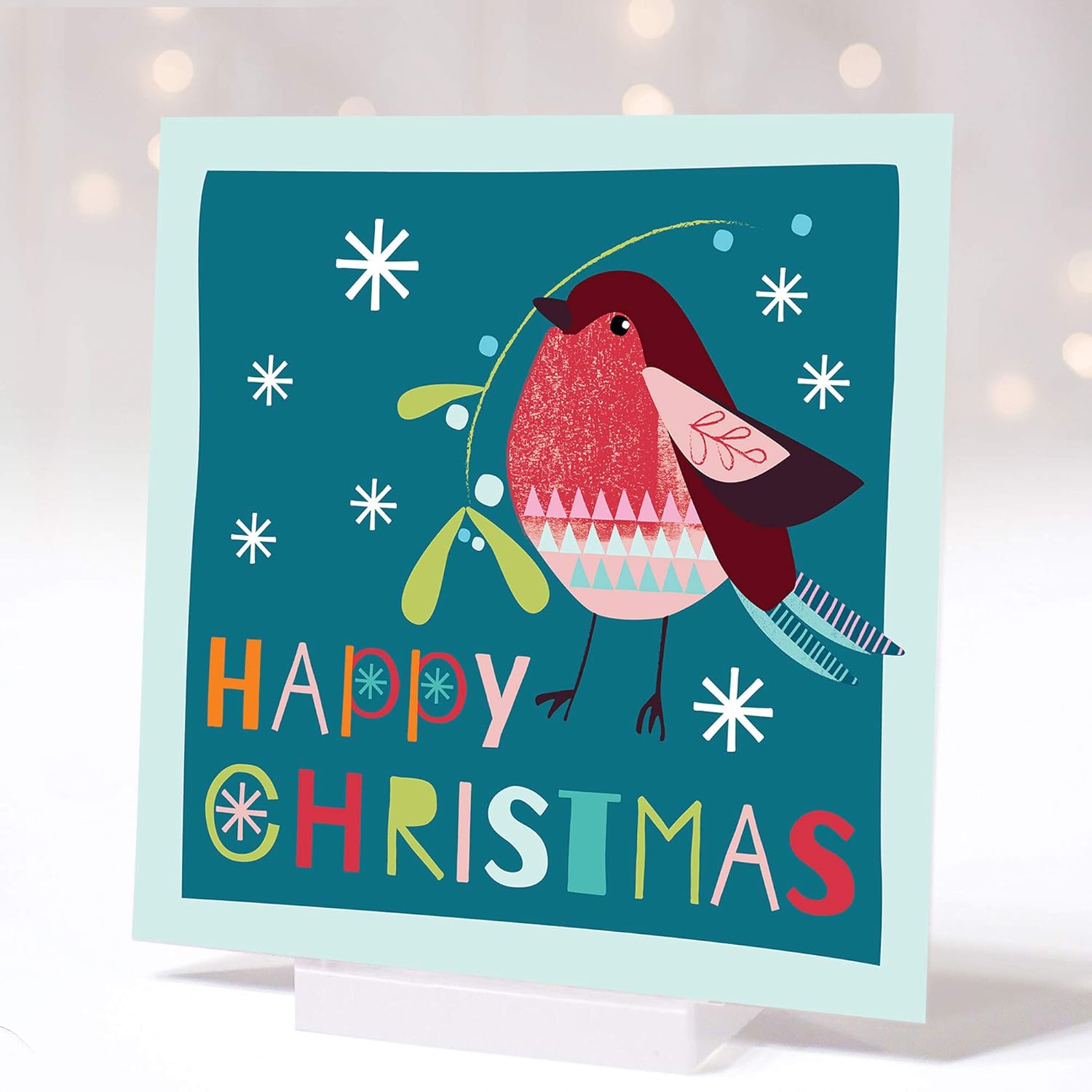 Christmas cards pack, Robin Happy Christmas, 10 Christmas cards 2025 with 10 white envelopes, Designed - Image 5