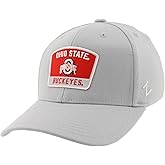 Ohio State Buckeyes NCAA Officially Licensed Fitted Hat ZH Patch Switchback Light Gray, Large