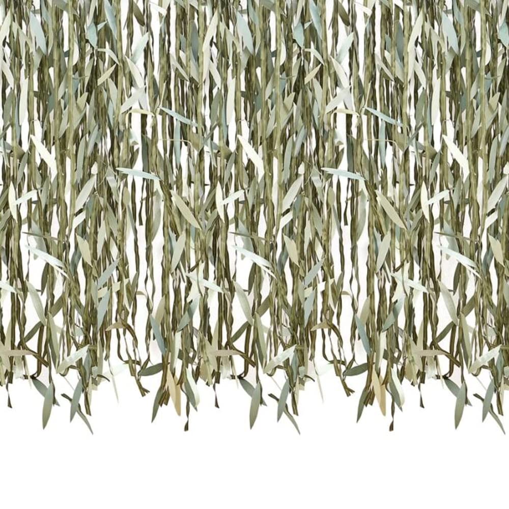 Ginger Ray Leaf Ribbon Backdrop - Botanical Baby