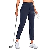 YYV Women's Golf Pants Stretch Work Ankle Pants High Waist Dress Pants with Pockets for Yoga Business Travel Casual