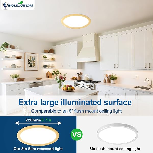 DLLT LED RECESSED CEILING LIGHTS: 12 PACK 6 INCH 5CCT ULTRA-THIN LIGHTING WITH JUNCTION BOX FOR BEDROOM – 1200LM BRIGHTNESS 12W EQV 110W DIMMABLE CANLESS WAFER DOWNLIGHT WITH ETL&FCC-G
