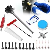 KJE Tire Valve Stem Quick Replacement Tool Kit, Tire Stem Removal Tool, Valve Stem Installation Tool, Tire Valve Stem Tool for Replacing Leaky Valves in Cars,Trucks,ATVs,etc.with TR413/TR414
