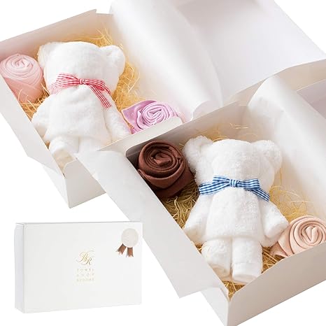 Amazon Co Jp ブルーム 今治タオル タオルベア タオルギフト 2個セット ベア お花 かわいい タオル ギフト プレゼント 日本製 ホワイト ホワイト ホーム キッチン