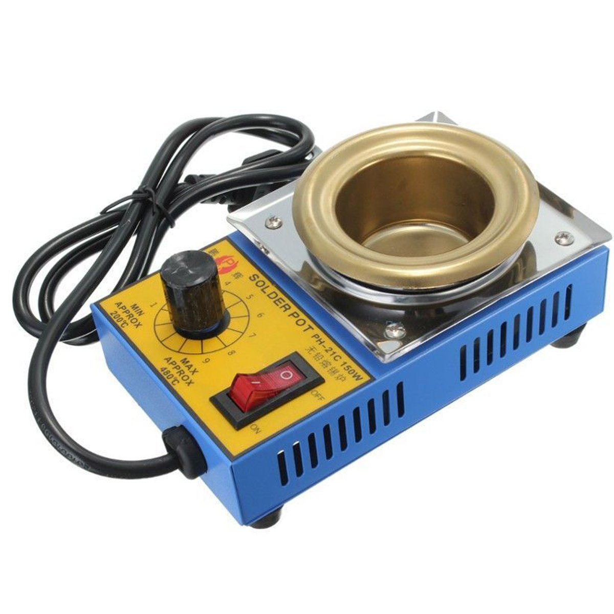 220V 150W Solder Pot Soldering Desoldering Bath Stainless Steel Plate