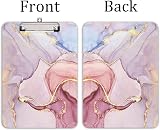 Hnogri A4 Clipboard Pink Marble Low-Profile Clip Fashion Desk Organizer view 2