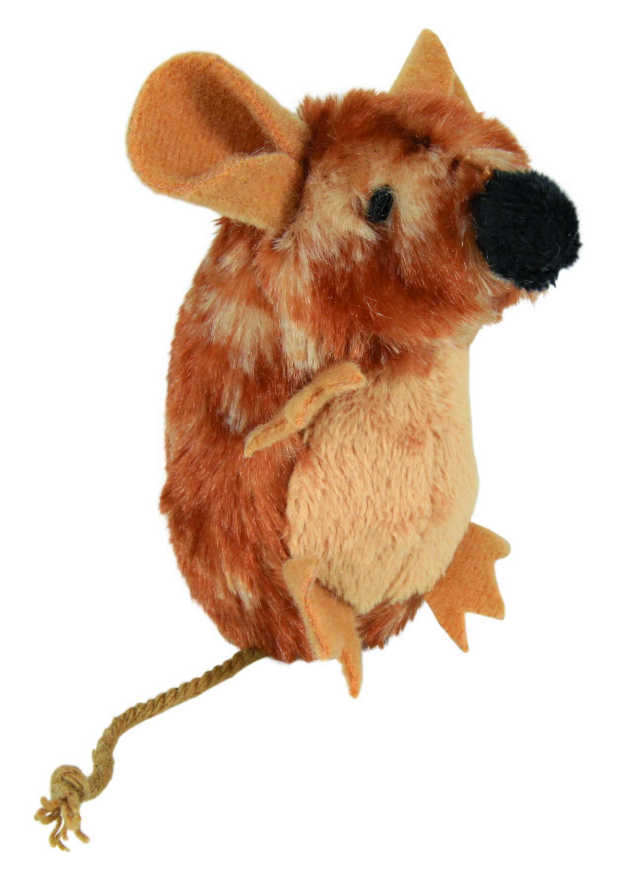 Trixie Mouse Plush Toy with Sound, 8 cm, Pack of 4