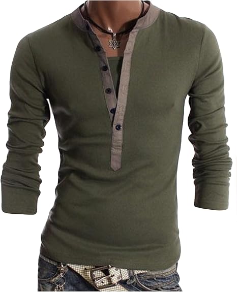 tee shirt moulant homme manche longue