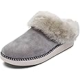 OLUKAI Ku'i Women's Slipper, Soft Full-Grain Leather & Wool Blend Footbed, Wet Grip Soles for Inside & Outside Wear, Cute & Comfortable Slip-On