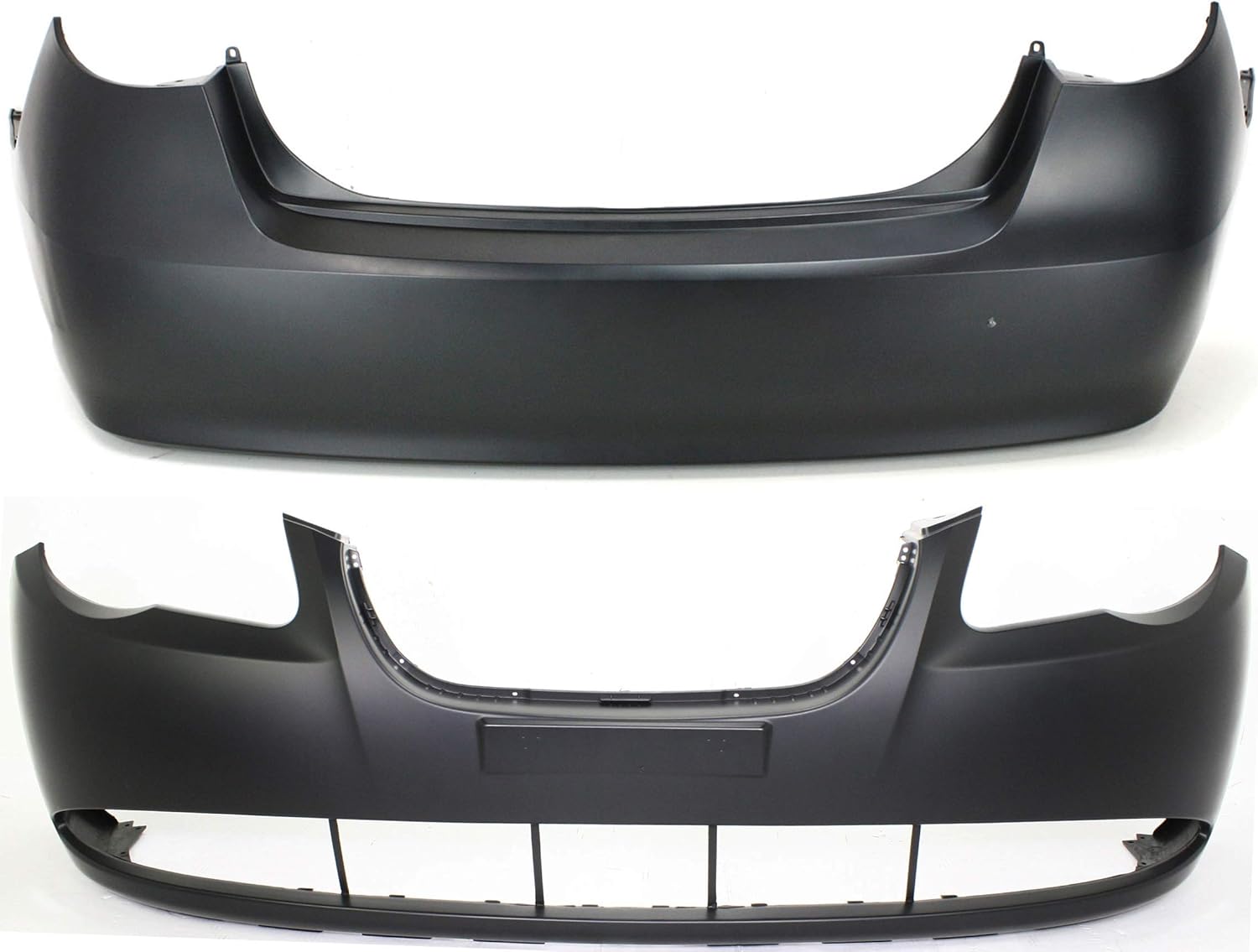 Bumper Cover Set of 2 Compatible with HYUNDAI ELANTRA 2007