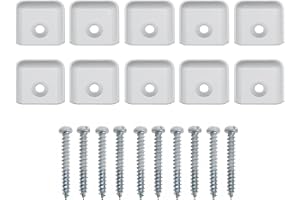 GOPAYIA RV Trim End Caps Vinyl Trim Strips White Flat End Cap for RV Camper Trailer 1" Trim Molding with Screws 10 Pack