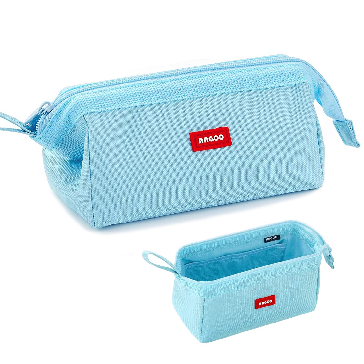 BenPo bar Large Pencil Case for Girls & Women, School Pencil Case for Secondary School, Pen Case Glacier Blue Boat-Shaped Pencil Pouch (Navy)