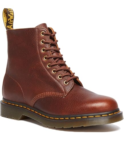 Dr. Martens Bota unissex 1460 de couro liso com 8 olhos, preta, 12