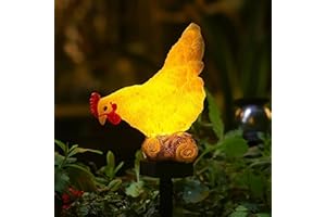 CHUANGFENG Outdoor Chicken Solar Lights: Garden Decor for Outside Patio Yard Cute Chicken Gifts for Housewarming Mother's Day Birthday