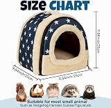 Pantula Warm Guinea Pig Bed House Cave Cozy Hideout Blue Star view 2