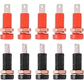 10pcs Banana Plugs 4mm Hole Brass Banana Connector Banana Socket Jack Adapter for Speaker Amplifier